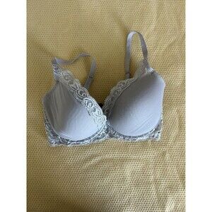 Natori Bra 32DDD Padded Underwire Plunge lace Trim